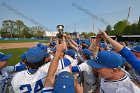 Baseball vs Babson  Wheaton College Baseball players celebrate their victory over Babson to win the NEWMAC Championship for the third year in a row. - (Photo by Keith Nordstrom) : Wheaton, baseball, NEWMAC